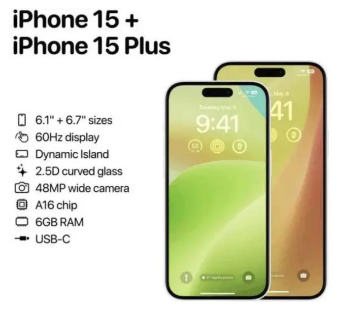 渭源苹果15维修服务分享iPhone15有哪些机型 